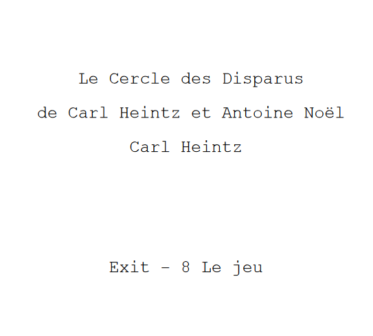 Script court-métrage Cercle des disparus